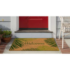 Green Palm Welcome Coir Mat - 1 x 2