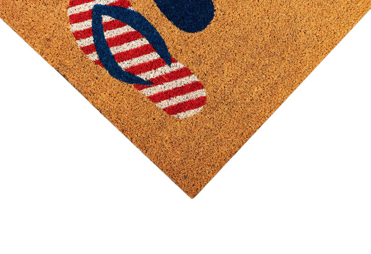 Patriotic Flip Flops Coir Mat - 1 x 2
