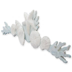 White Shells & Aqua Coral Wood Wall Art