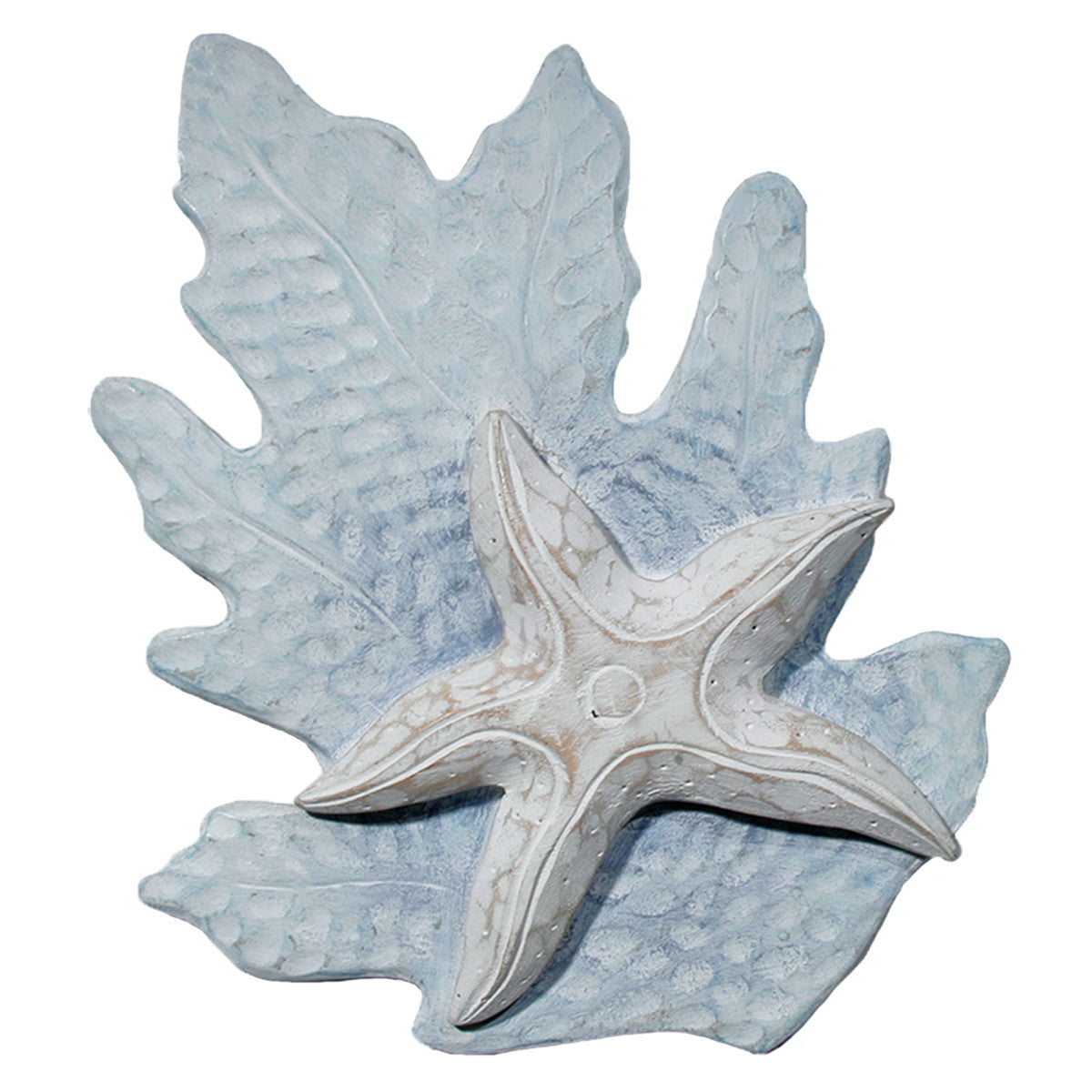 Starfish on Aqua Reef Wood Wall Art - CLEARANCE