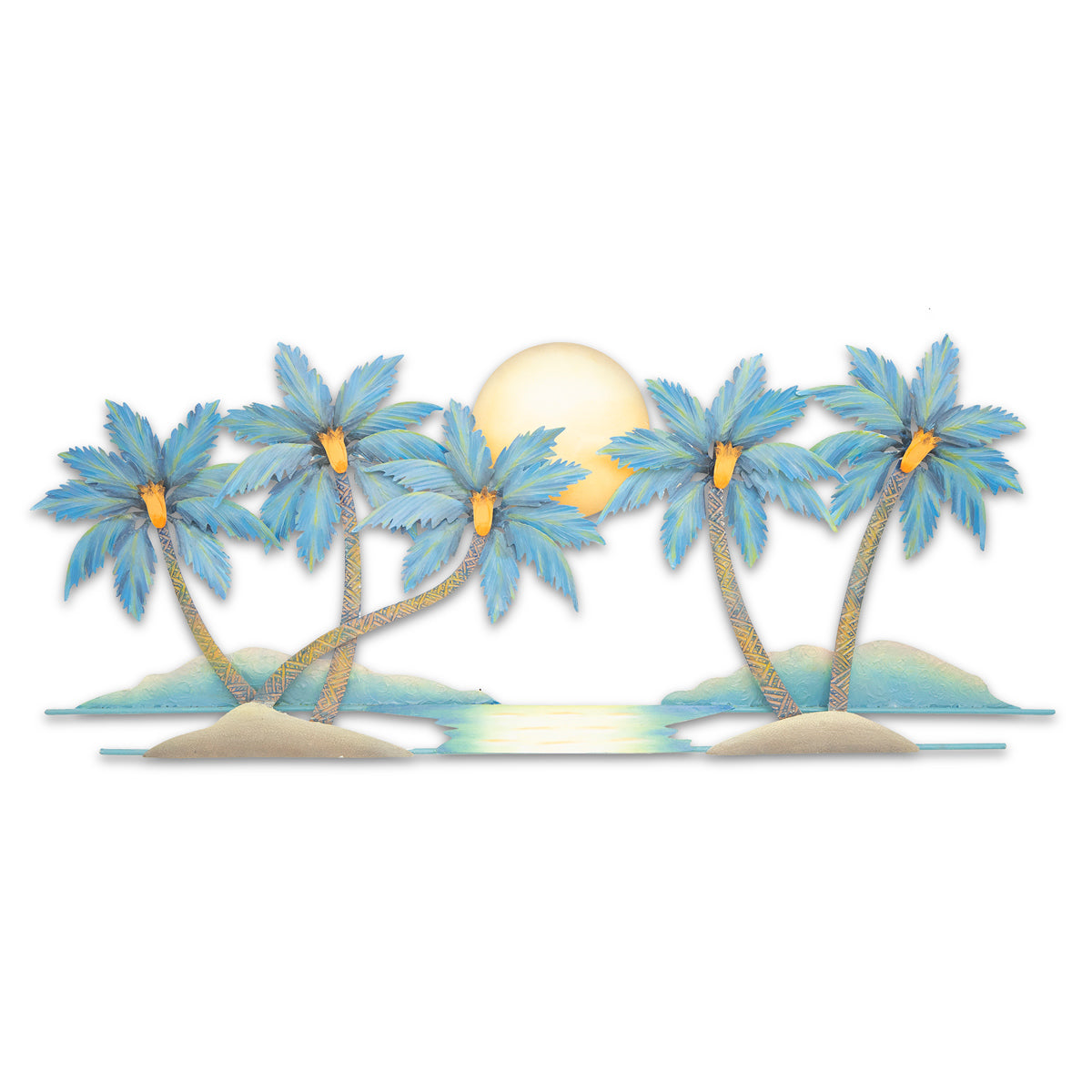 Blue Palms Natural Wood Sculpture