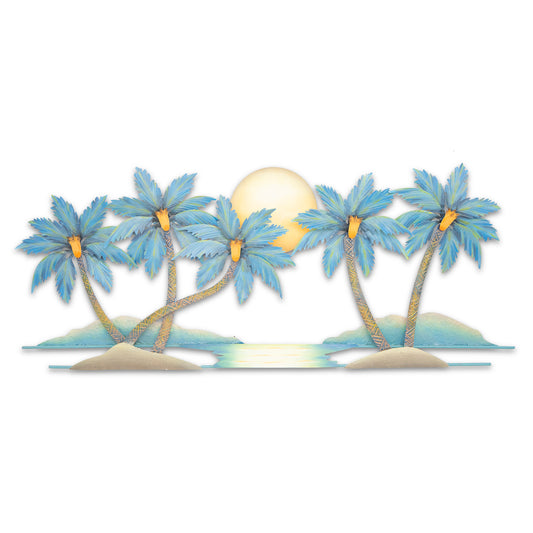 Blue Palms Natural Wood Sculpture