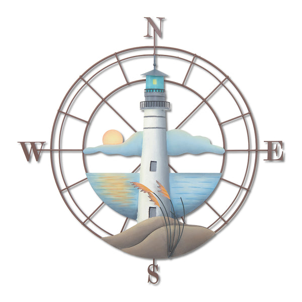 Lighthouse Compass Wall Art