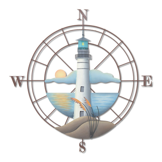 Lighthouse Compass Wall Art