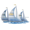 Blue Striped Regatta Metal Wall Art - OUT OF STOCK UNTIL 07/10/2026