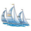 Blue Striped Regatta Metal Wall Art - OUT OF STOCK UNTIL 07/10/2026