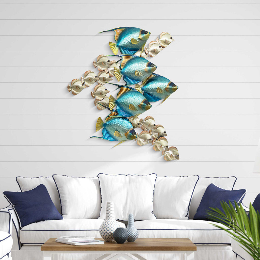 Angelfish & Tangs Metal Wall Art
