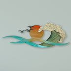 Sunset Waves Metal Wall Art