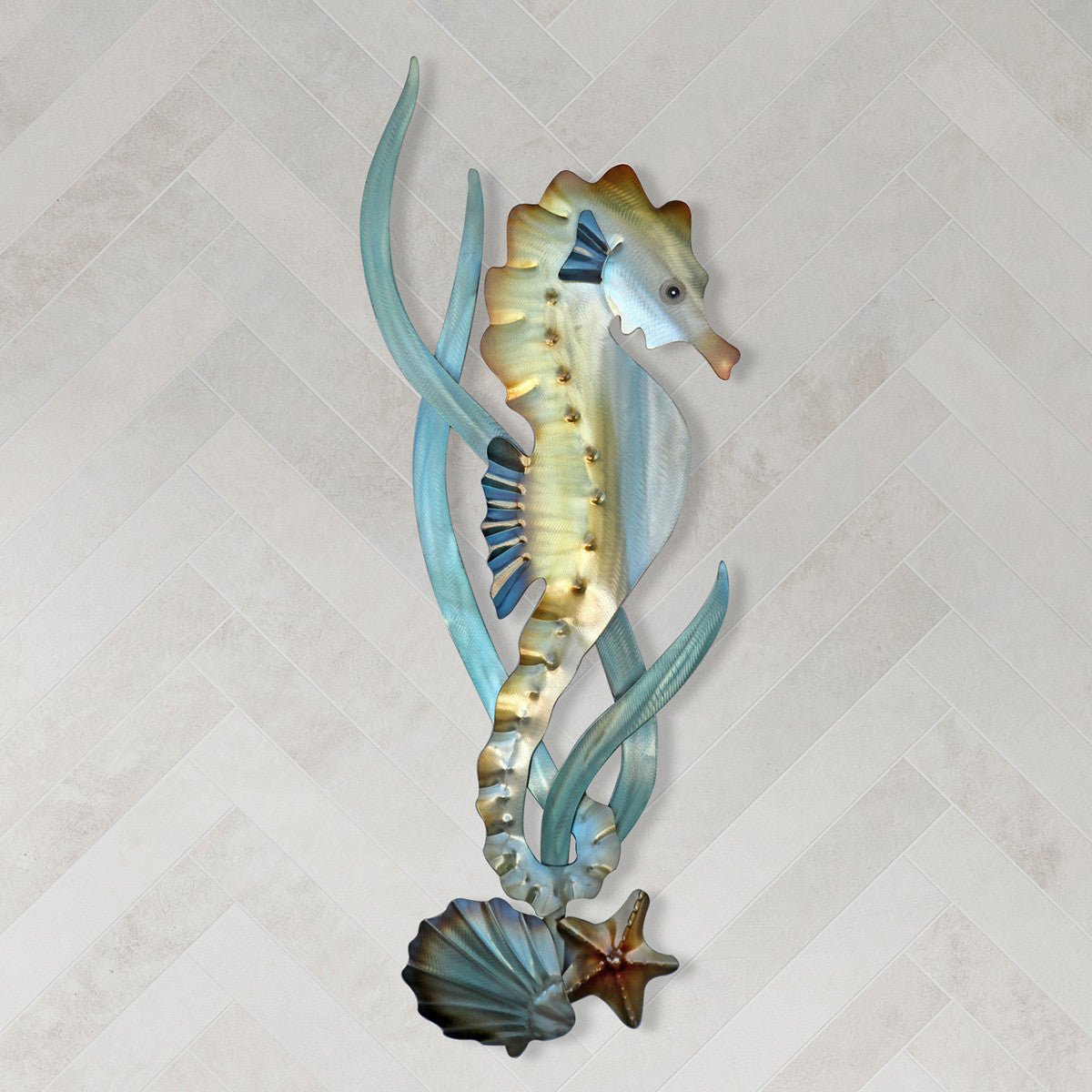 Seahorse Garden Metal Wall Art