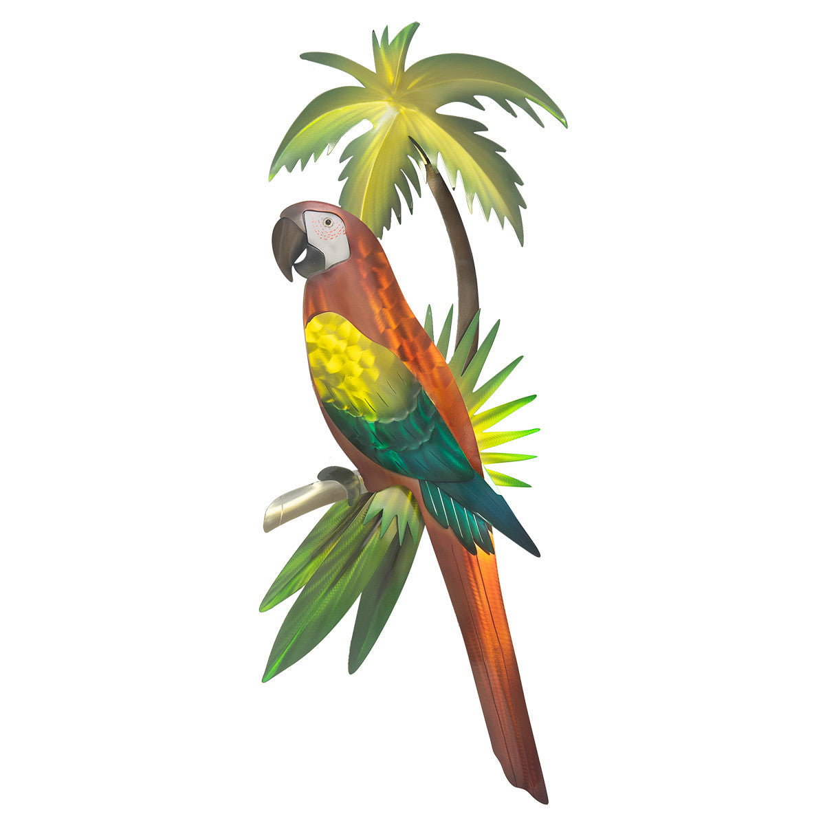 Red Macaw Palm Metal Wall Art - OUT OF STOCK UNTIL 07/28/2026