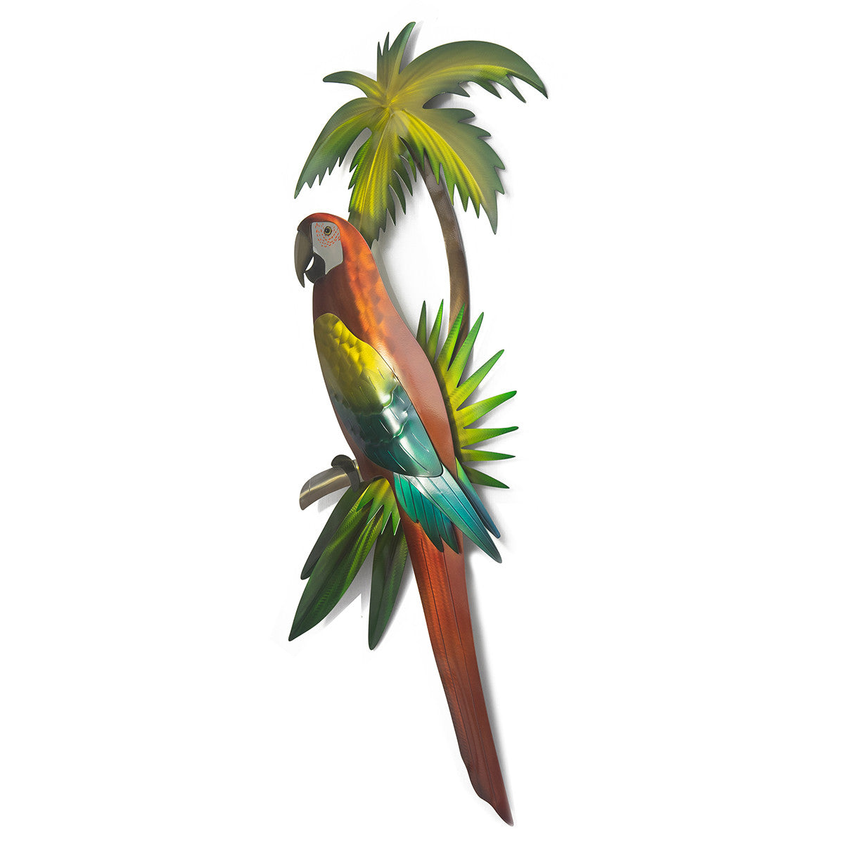 Red Macaw Palm Metal Wall Art - OUT OF STOCK UNTIL 07/28/2026