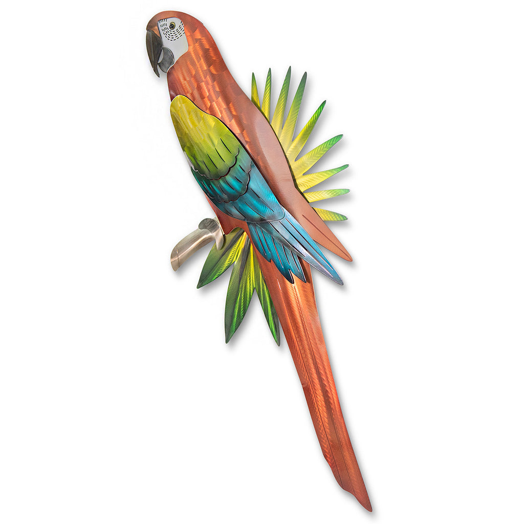 Tropical Parrot Wall Art - Red