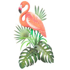 Tropical Flamingo Metal Wall Art
