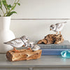 Seashore Bird Family Driftwood Sculpture