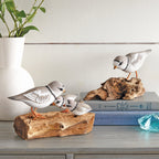 Seashore Bird Family Driftwood Sculpture