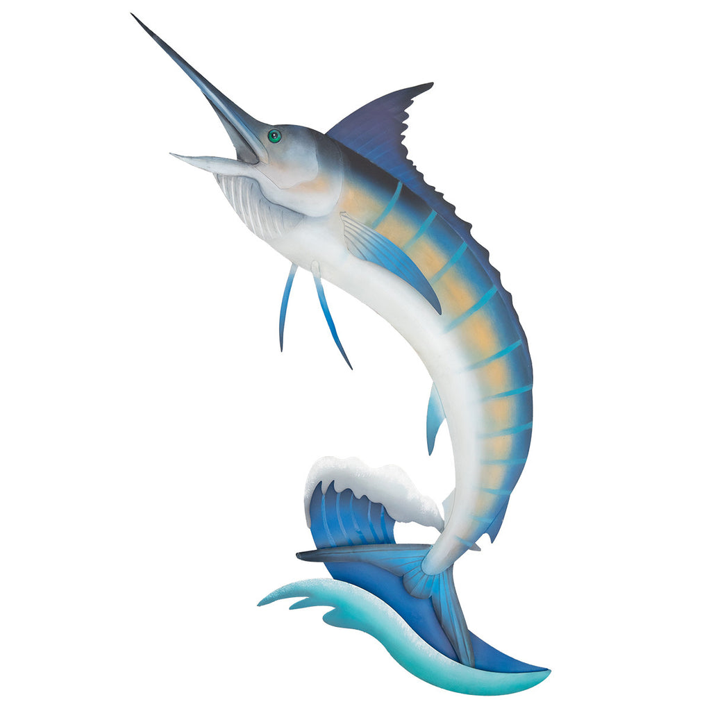 Jumping Marlin Metal Wall Art