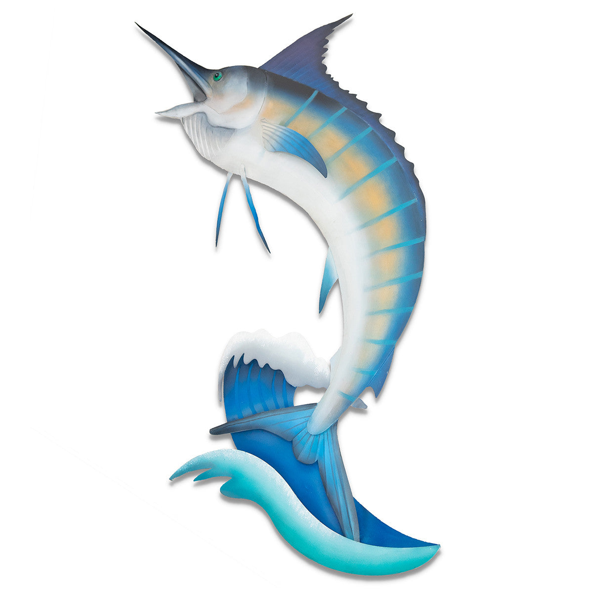 Jumping Marlin Metal Wall Art
