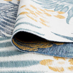 Palm Island Blue & Gold Indoor/Outdoor Rug - 8 x 10 - OUT OF STOCK UNTIL 09/02/2026