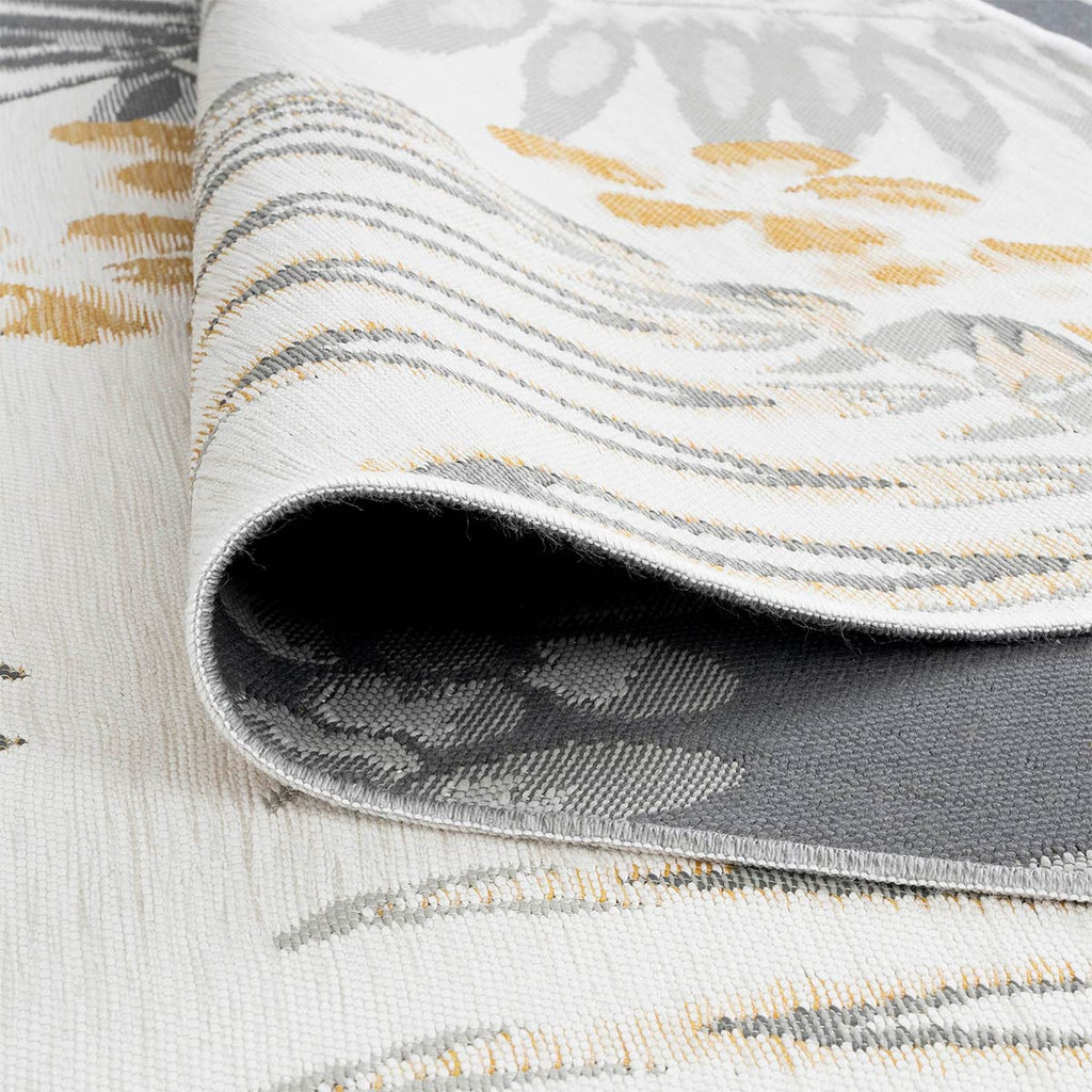 Palm Island Gray & Gold Indoor/Outdoor Rug - 8 x 10