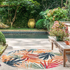 Nassau Palms Indoor/Outdoor Rug - 5 Ft. Round