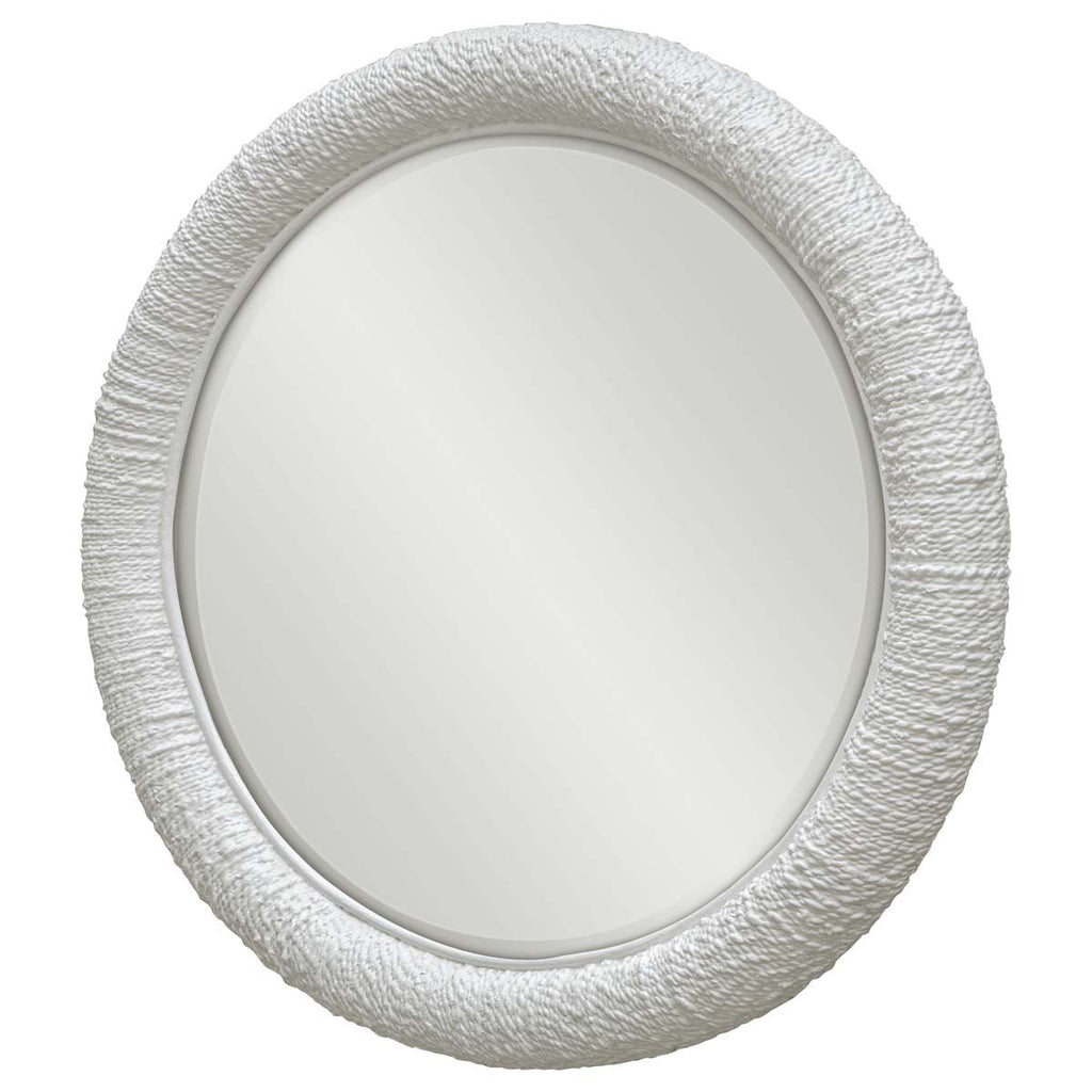 Key Largo Round Mirror - White
