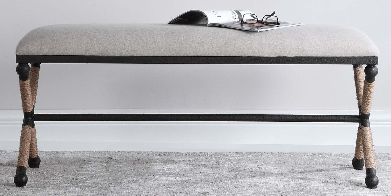Fishermans Cove Cream Bench - Large