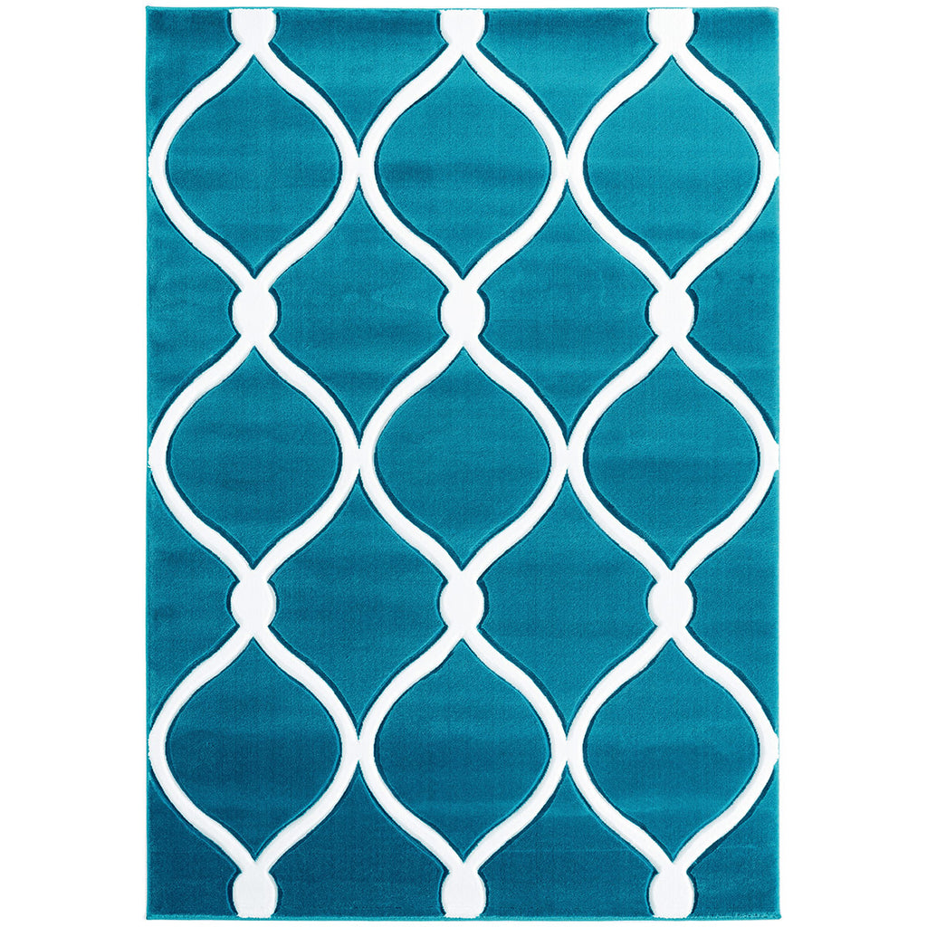 Turquoise Net Rug - 3 x 7