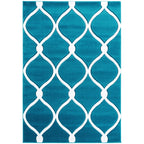 Turquoise Net Rug - 3 x 4