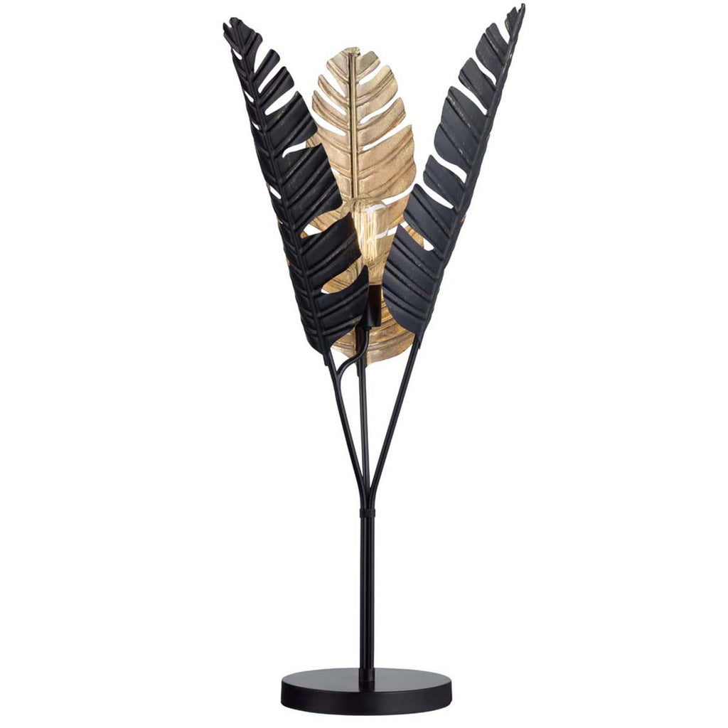 Golden Palm Fronds Table Torchiere Lamp