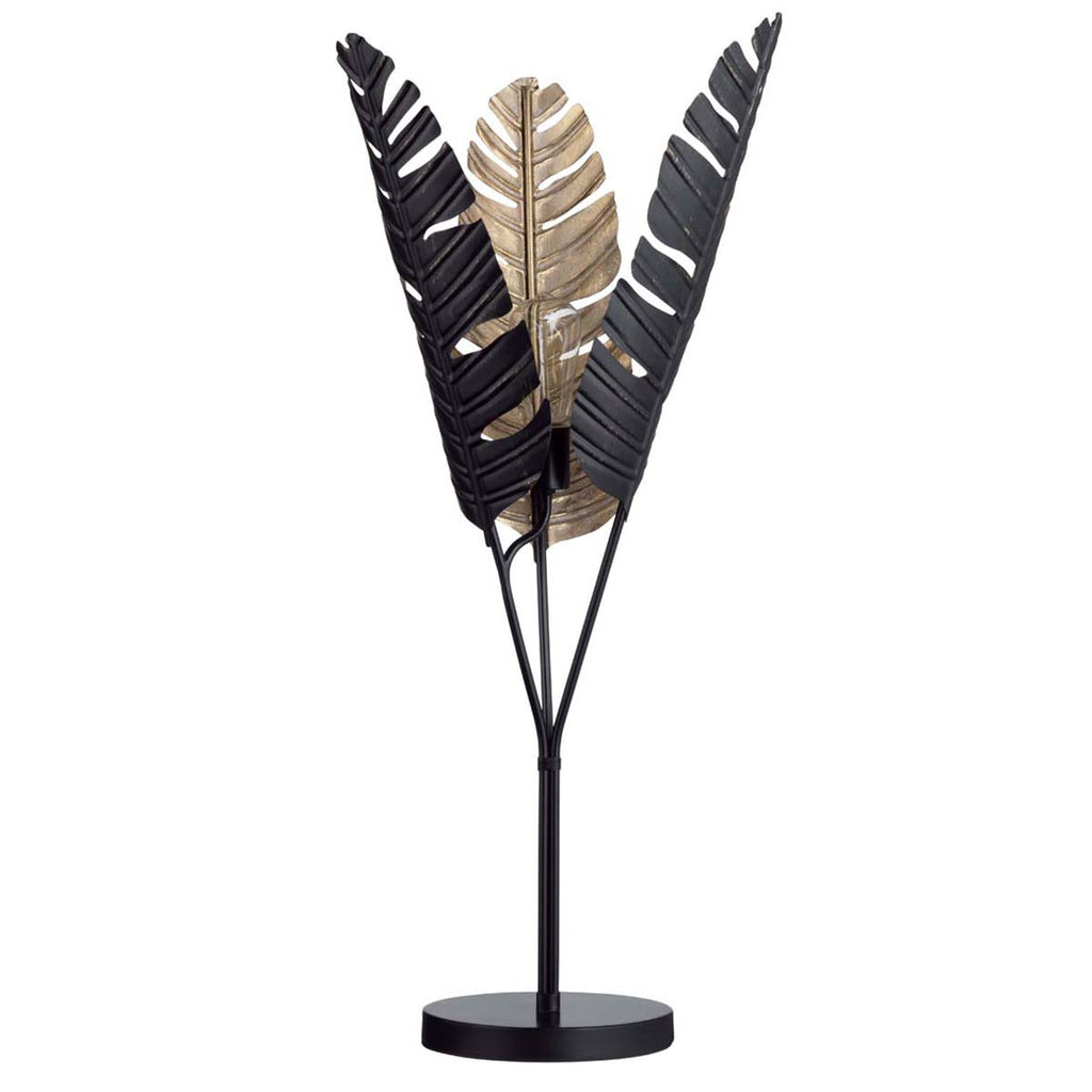 Golden Palm Fronds Table Torchiere Lamp