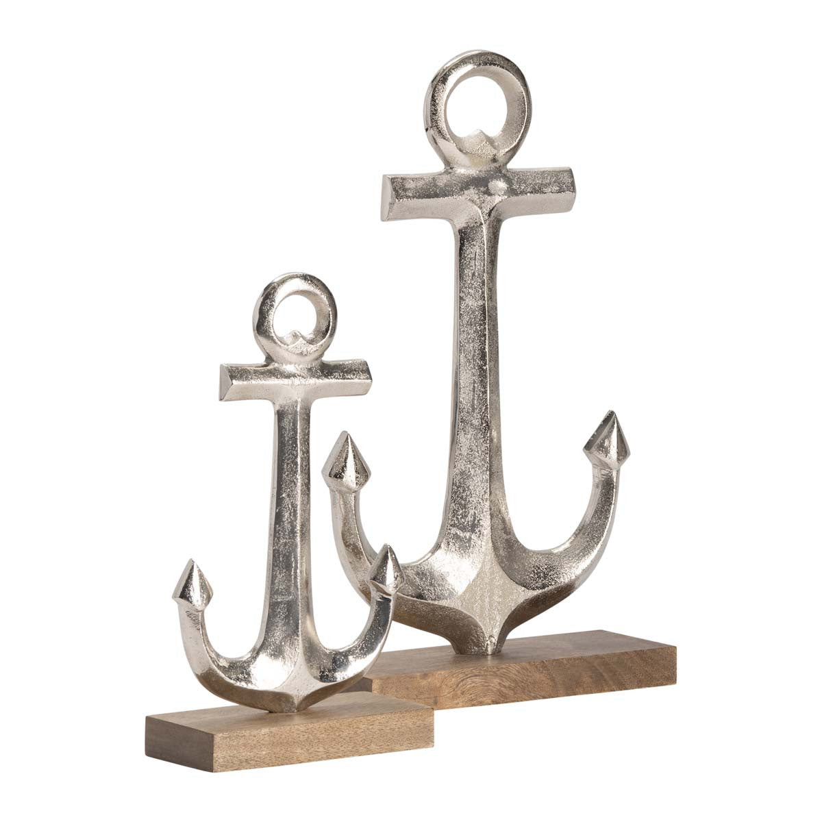 Nautical Legacy Silver Anchors - Set of 2 - OVERSTOCK