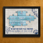 Seaside Puzzle Personalized Framed Paper Print