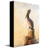 Pelican Perch Personalized Stretched Canvas - Large