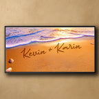 Seaside Romance Personalized Canvas Wall Art