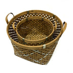 Bamboo Nesting Round Baskets - Set of 2