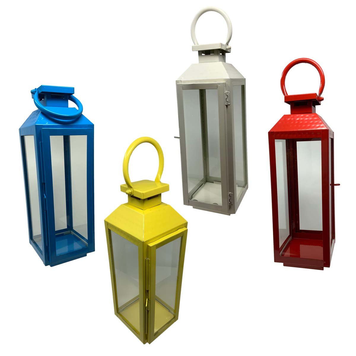 Colorful Candle Lanterns - Set of 4