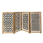 Whitewashed Carved Wood Screen