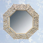 Seaside Floral Whitewashed Mirror