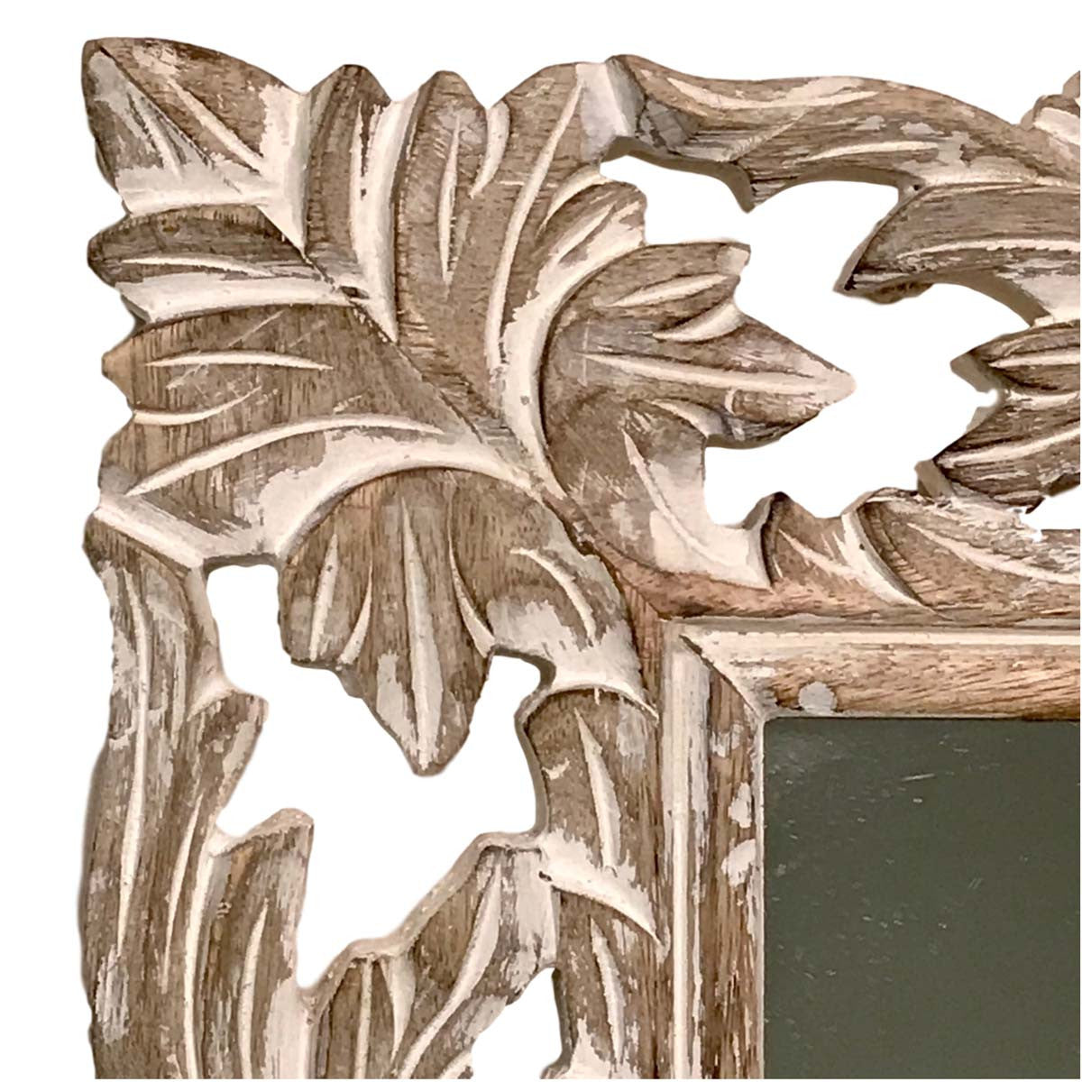 Seaside Frond Whitewashed Mirror