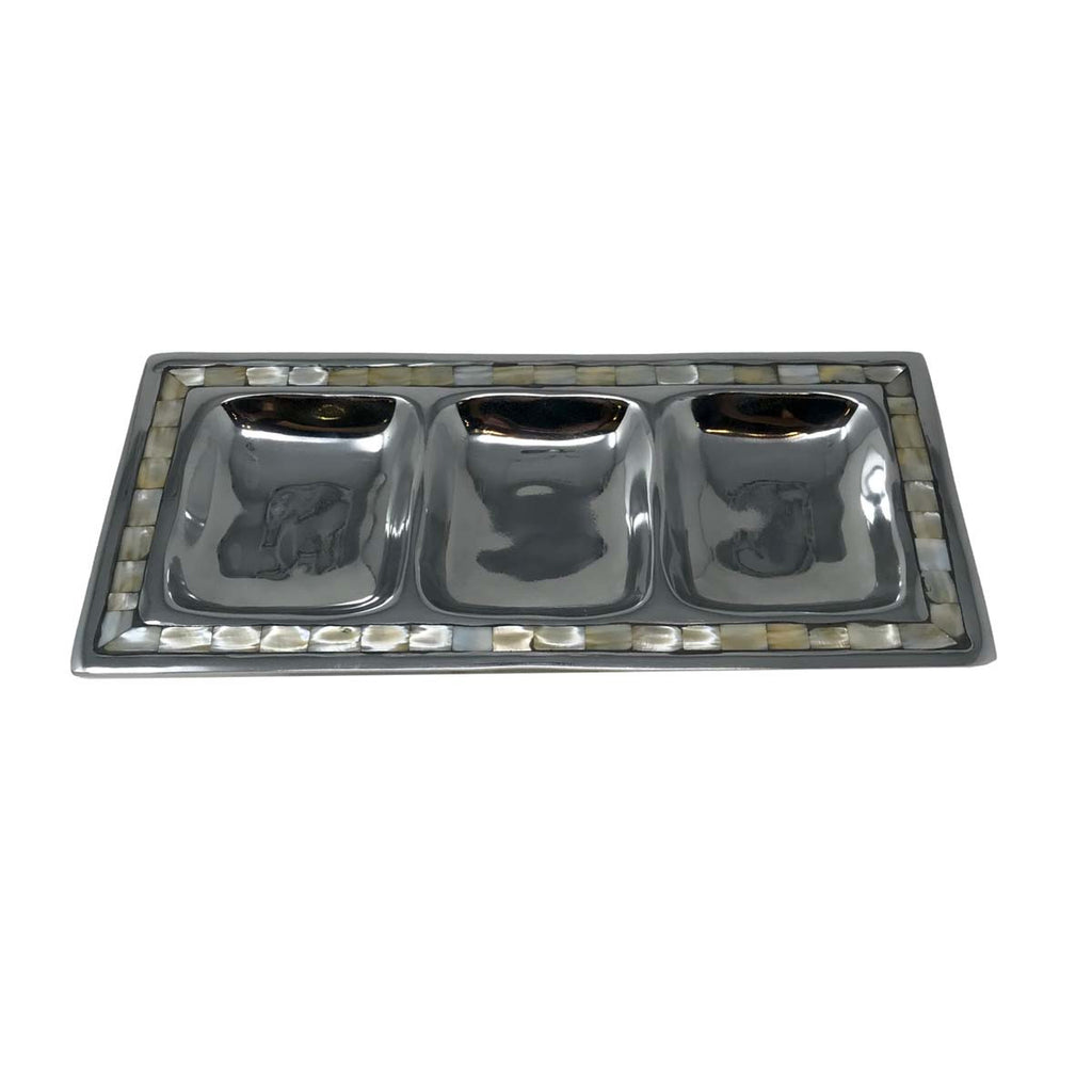 Pearly Divided Serving Tray