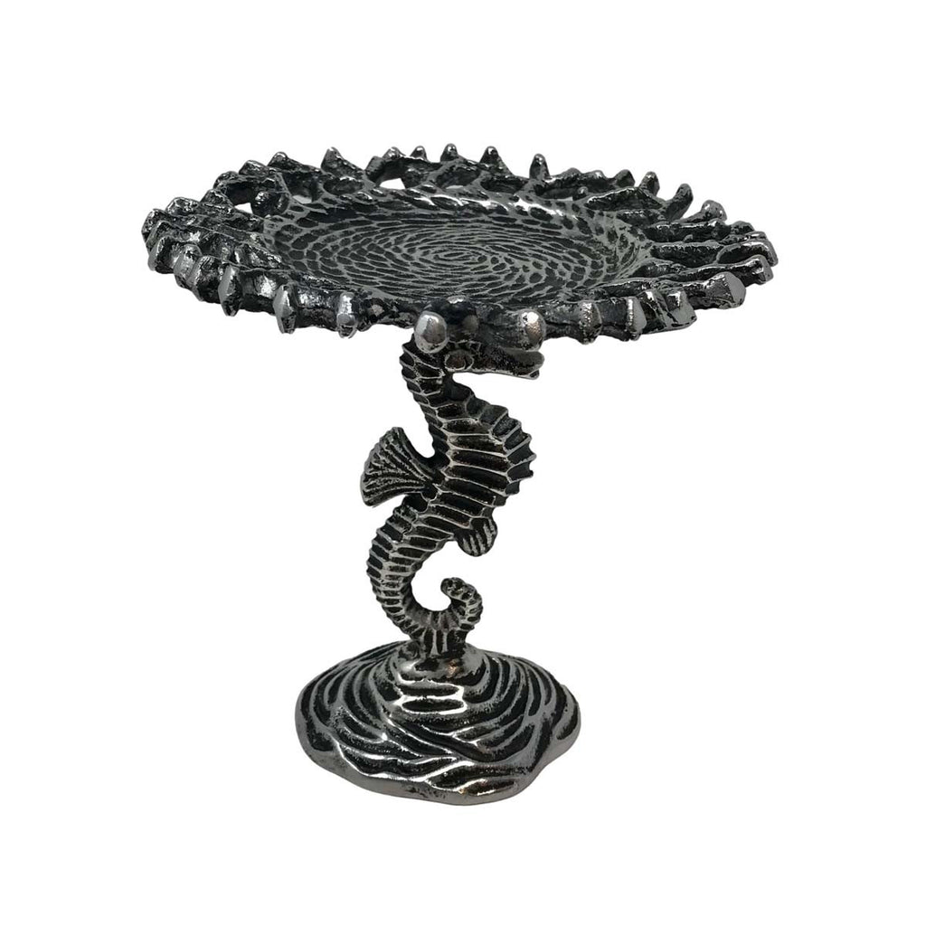 Swimming Seahorse Pedestal Dish - Small