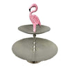 Flamingo Luau Tiered Serving Stand