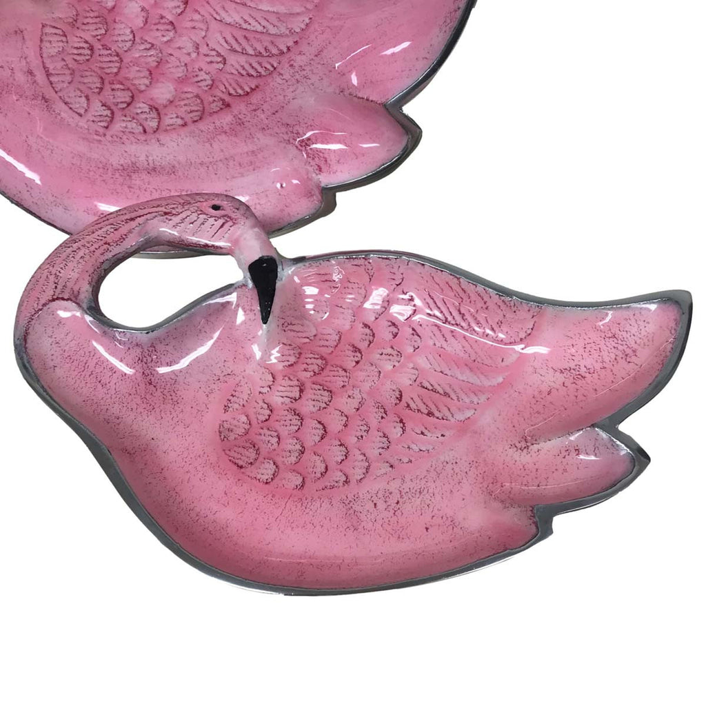 Feathered Flamingo Luau Serving Trays - Set of 3