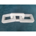 Marble Square Cornered Chain Trio - White