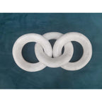 Marble Round Chain Trio - White
