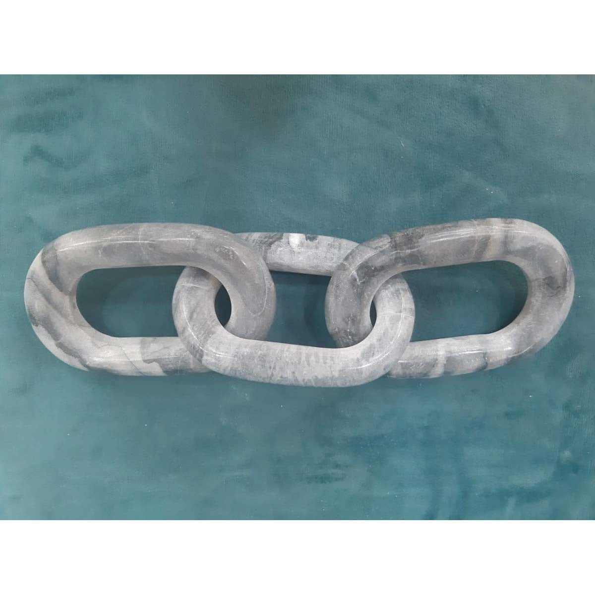 Marble Oval Chain Trio - Gray