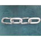 White & Gray Marble Oval Chains