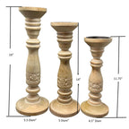 Driftwood Candle Holders - Set of 3