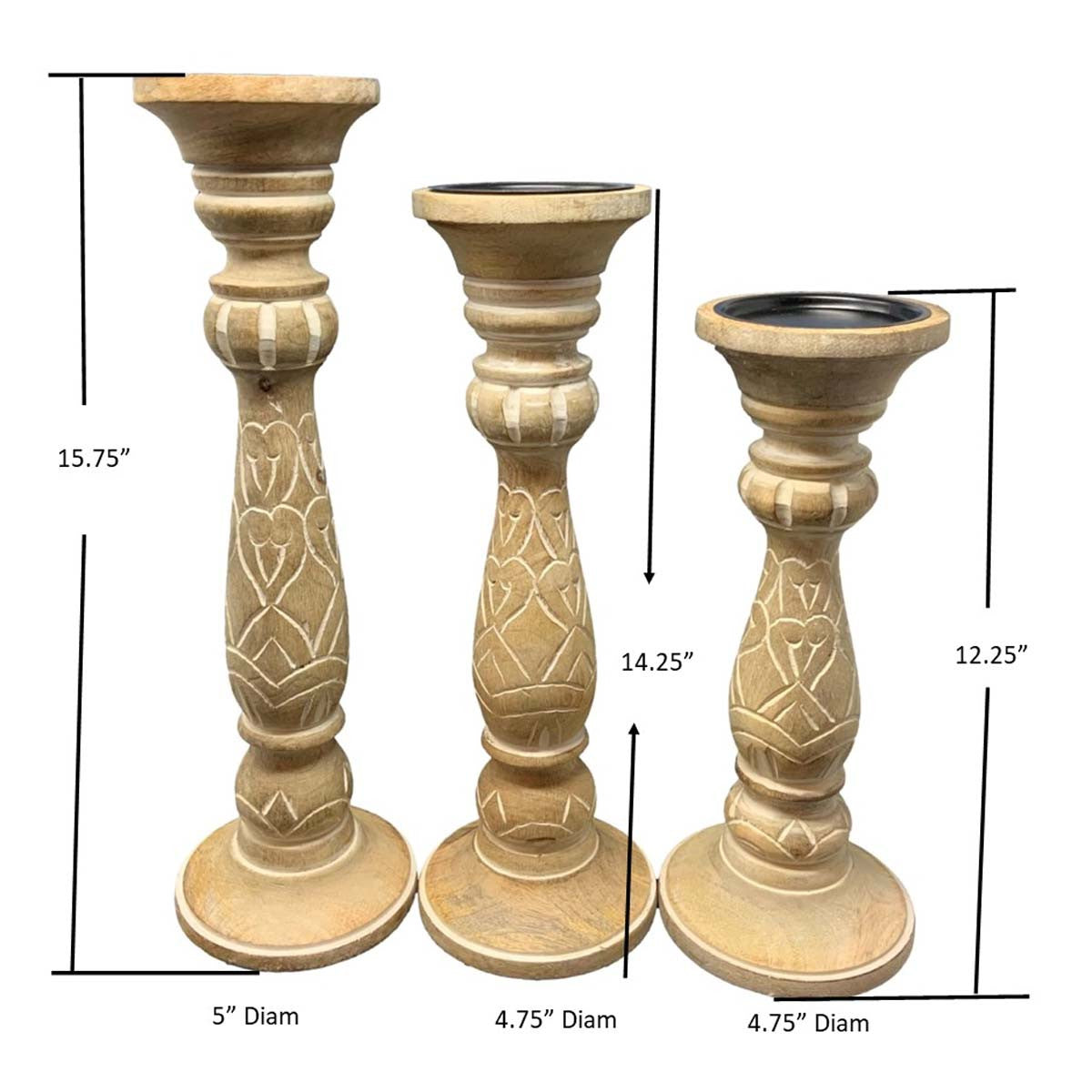 Beachwood Candle Holders - Set of 3