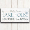 Family Lake House Personalized Wall Art